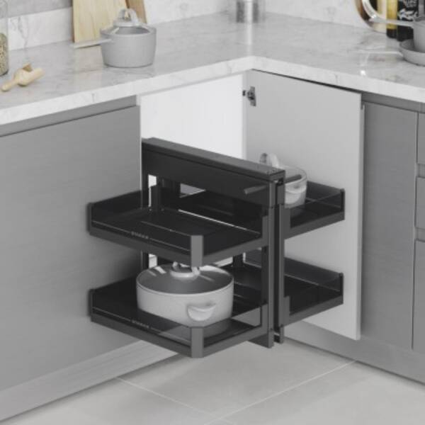 Starax 50cm Premium Bağımsız Körköşe Mekanizması Antrasit Renk (S-3009-P-A) - 1