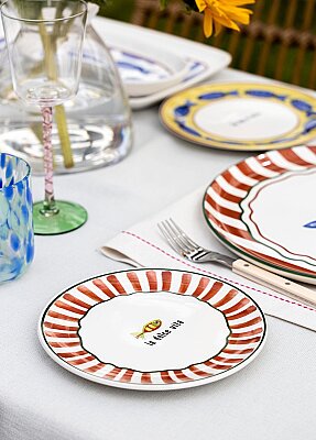 Balık Desenli Pasta Tabağı 6lı Set 19 cm (FSH0001) - 3