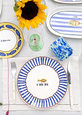 Balık Desenli Servis Tabağı 6lı Set 26 cm (FSH0002) - 5