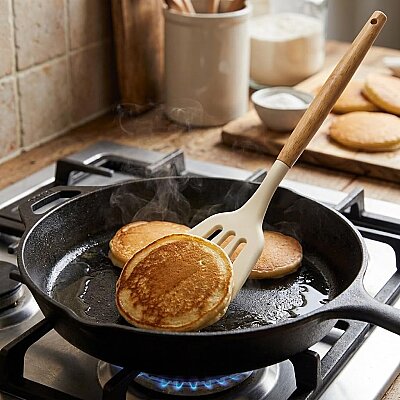Bambu Saplı Delikli Silikon Spatula Karışık Renk - 4