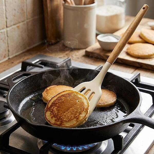 Bambu Saplı Delikli Silikon Spatula Karışık Renk - 4