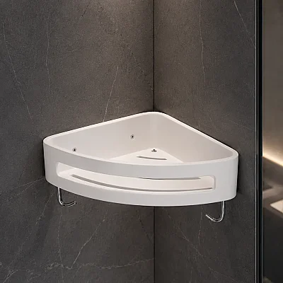 System Banyo Duş Raf Sistemi Beyaz/Krom Renk 28.7 cm (BA3019 043 R1-CR) - 1