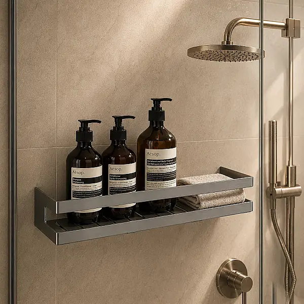 System Banyo Banyo Duş Raf Sistemi Füme Renk 40 cm (BA3001 043 BBN) - 4