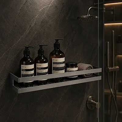 System Banyo Banyo Duş Raf Sistemi Füme Renk 40 cm (BA3001 043 BBN) - 1