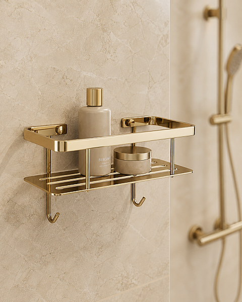 System Banyo Duş Raf Sistemi Gold Renk 26 cm (BA3015 043 GL) - 1