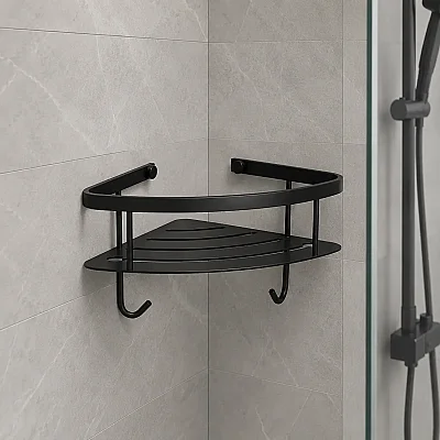 System Banyo Duş Raf Sistemi Siyah Renk 28 cm (BA3017 043 AL6) - System Banyo (1)
