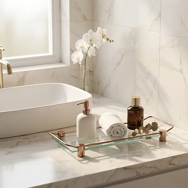 System Banyo Tepsisi Cam/Rose Rengi 36x125x312 mm (BA2041 037 C1-RS) - 1