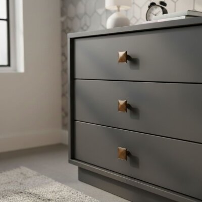 Bayraktar Kristal Düğme Kulp Düz Antik Bakır (B-20-D-100) - Bayraktar