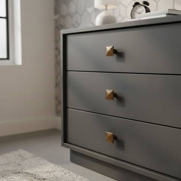 Bayraktar Kristal Düğme Kulp Düz Antik Bakır (B-20-D-100) - 1