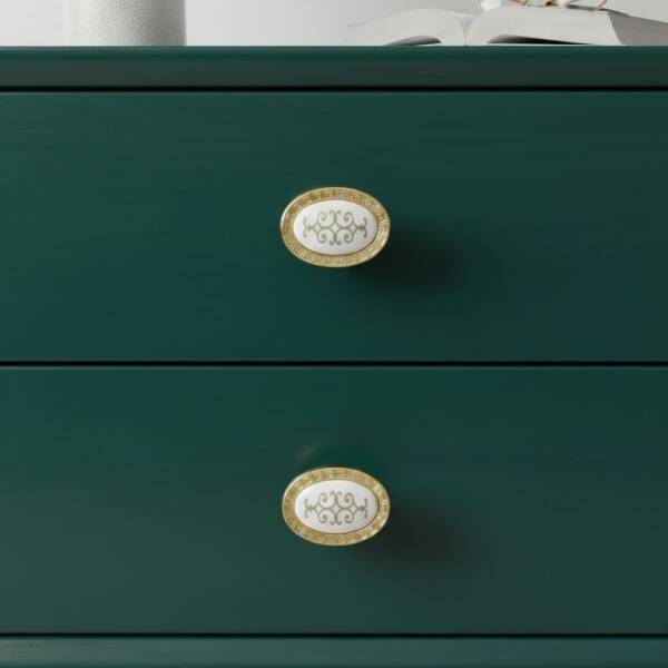 Bayraktar İzmir Modeli Polimer Düğme Kulp Altın Rengi (B-39-D-22) - 1