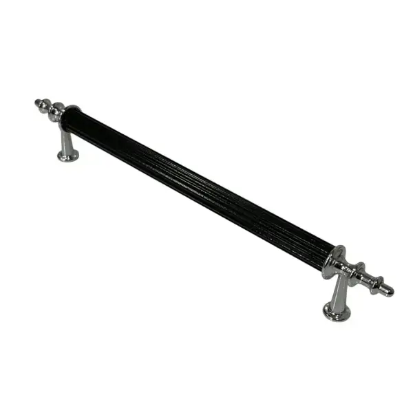 Bayraktar Yıldız Modeli Krom Siyah Kulp 128mm (B-38-128-18/02) - 1