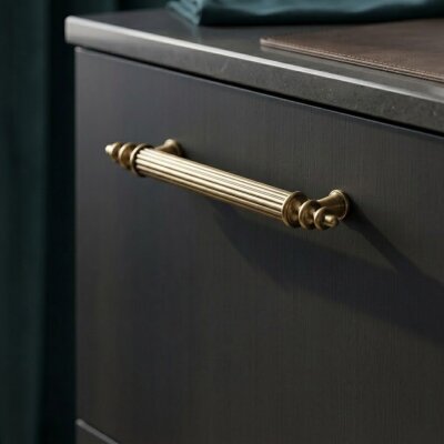 Bayraktar Yıldız Modeli Antik Sarı Kulp 192mm (B-38-192-91) - Bayraktar