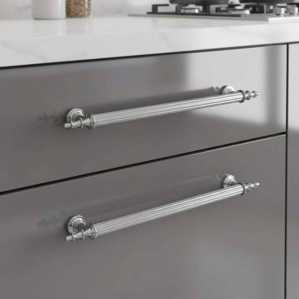 Bayraktar Yıldız Modeli Mobilya Kulbu Krom 192mm Kulp (B-38-192-18) - 1