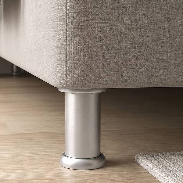 Eroğlu Baza Ayağı Eko Jumbo Mat Krom 10cm x 61mm Plastik (EA457) - 1