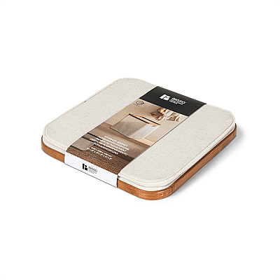 Bigso Bambu Kare Çamaşır Sepeti Keten 30x30x30 cm (Bİ 6982S0601-99) - 5