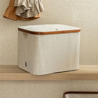 Bigso Bambu Saklama Sepeti Kapaklı 40x33x30 cm (Bİ 6983S0601-99) - Bigso