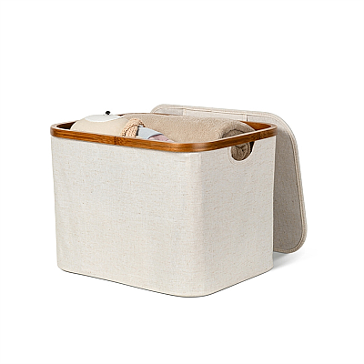 Bigso Bambu Saklama Sepeti Kapaklı 40x33x30 cm (Bİ 6983S0601-99) - 4