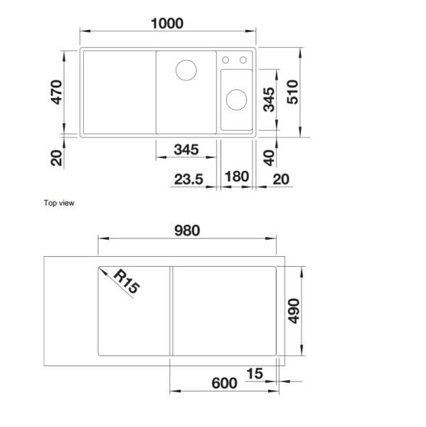 Blanco Axia III 6S Soft Beyaz Eviye Cam Kesme Tahtalı Evye Sağ (527043) - 3