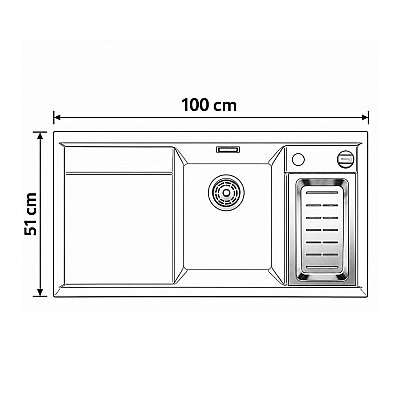 Blanco Axis 6S Jasmine Eviye 100x51cm (516878) - 3
