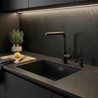 Blanco Rotan 500-U Siyah Mila Spiralsiz Mat Siyah Lato Mat Siyah Sabunluk (527 919) - Blanco