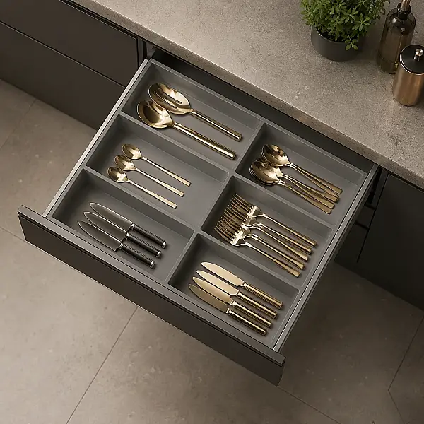 Blum Ambia-Line Gri Çatal Bıçak Kaşıklık (ZC7S500BS3) - 1