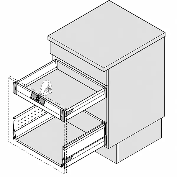 Blum İç Çekmece Bağlantı Kulbu (ZIF.80M7) - 2