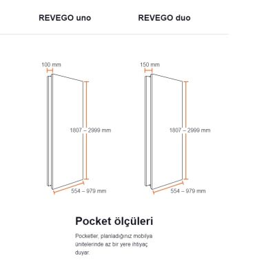 Blum Revego Pocket Sistemleri Revego Uno Revego Duo ile Gizli Dolap Kapakları - 3
