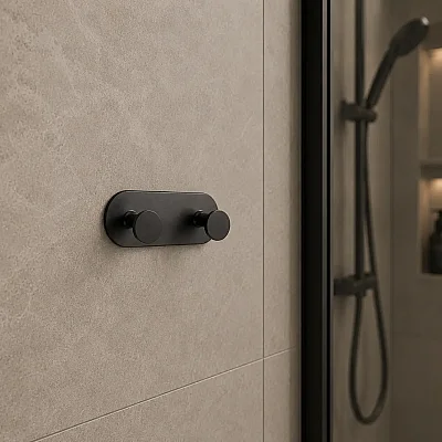 System Banyo Bobo İkili Askılık Siyah (BA1021 012 AL6) - 1