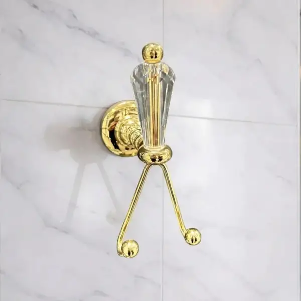 Boheme İkili Kristal Bornoz Askısı Gold Renk (A.13SC.BO12/GD) - 1