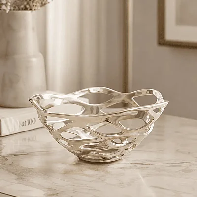 Boltze Home 2 Li Gold Dekoratif Yuvarlak Kase 12,5X30Cm - 17X39Cm Seti (BO 2003994) - 1