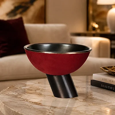 Bordo Top Ayaklı Kase 40 cm (AK.KKD0116) - 1