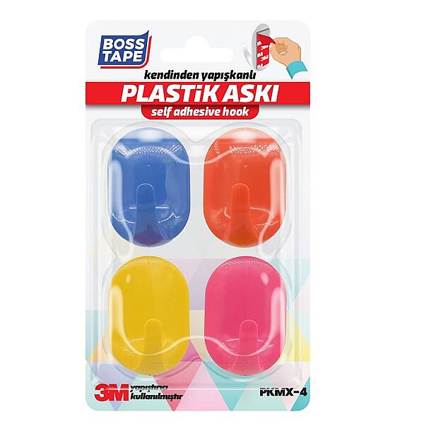 Boss Tape Kendinden Yapışkanlı Renkli Askı 4 Renkli Karışık (BT-11009) - 1
