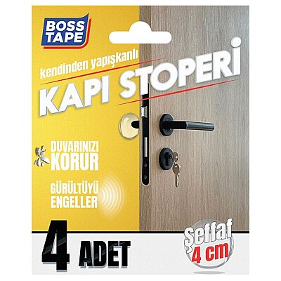 Boss Tape Şeffaf Kapı Stoperi 4 cm 4 adet (BT-03011) - 3