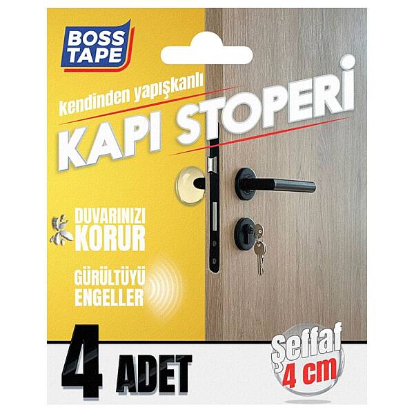 Boss Tape Şeffaf Kapı Stoperi 4 cm 4 adet (BT-03011) - 3