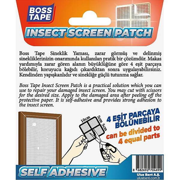 Boss Tape Sineklik Yaması 10*10 cm 4 adet (BT-04005) - 3