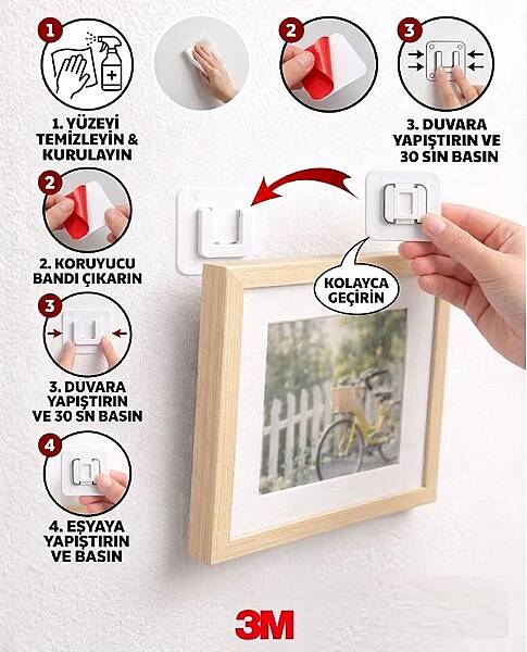 Boss Tape Tak Çıkar Askı Yapışkanlı beyaz Tekli 40*40mm (BT-11015) - 2