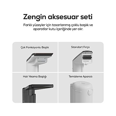 Buharlı Halı Yıkama & Koltuk Temizleme Makinesi 1700W | 16kPa Vakum, Buhar, Sıcak Su, Turbo (X6161) - 4