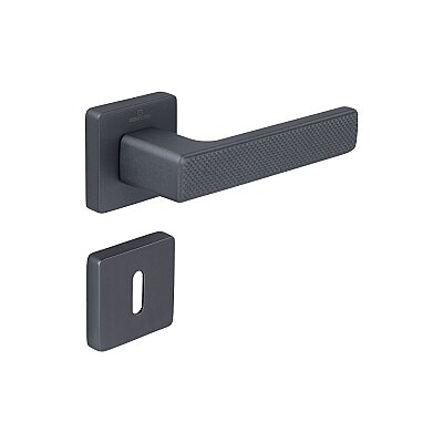 Çebi Gren Modeli Kare Rozetli Oda Kapı Kolu Mat Antrasit (C52129166227) - Çebi (1)