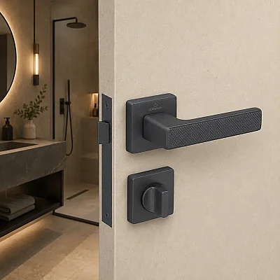 Çebi Gren Modeli Kare Rozetli Wc Kapı Kolu Mat Antrasit (C52129168227) - 1