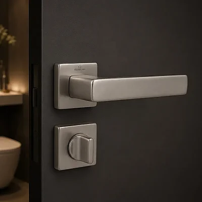 Çebi Flat Modeli Kare Rozetli WC Kapı Kolu Mat Krom (C5218010 PC05) - 1
