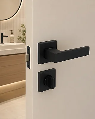 Flat Modeli Kare Rozetli WC KapI Kolu Mat Antrasit (C52189168227) - 1