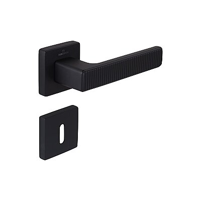 Çebi Root Modeli Kare Rozetli Oda Kapı Kolu Mat Siyah (C52199166224) - Çebi (1)