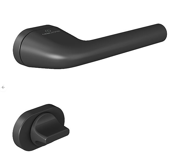 Çebi Rolle Modeli Yuvarlak Rozetli Wc Kapı Kolu Mat Siyah (C52779249224) - 1