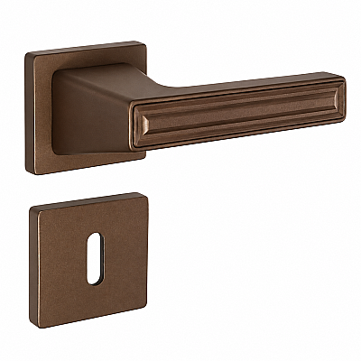Çebi Grove Modeli Kare Rozetli Oda Kapı Kolu Metalik Bronz (C52949166229) - 3