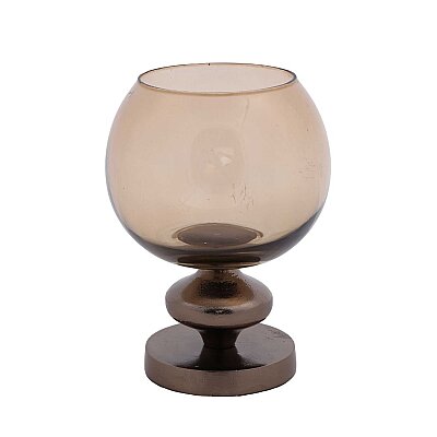 Cam Metal Mumluk Kahverengi 12,7*12,7 cm (AK.IX0303) - Vitale