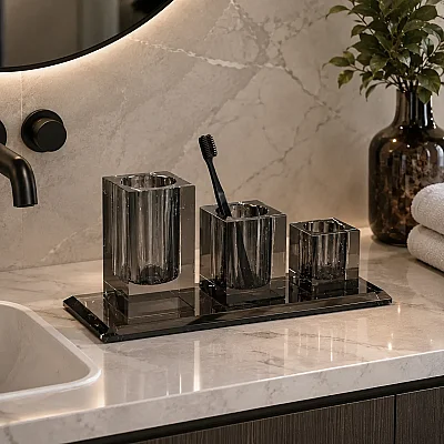 Cam Tepsi Gri (KBW-30002) - Vitale Banyo (1)