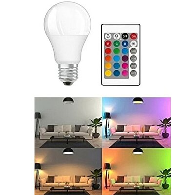 RGB Uzaktan Kumandalı Led Ampul 9W 850L (180345-CT-4058) - 3