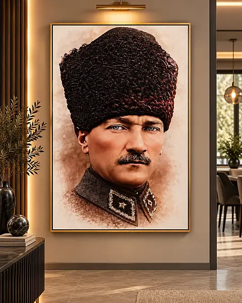 Atatürk Portre Çerçeveli Tablo 60x90 cm (TA201) - 1