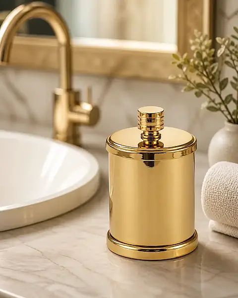 Gedy Classic Tezgah Üstü Pamukluk Altın Rengi (A.1WC.88404/O) - 1