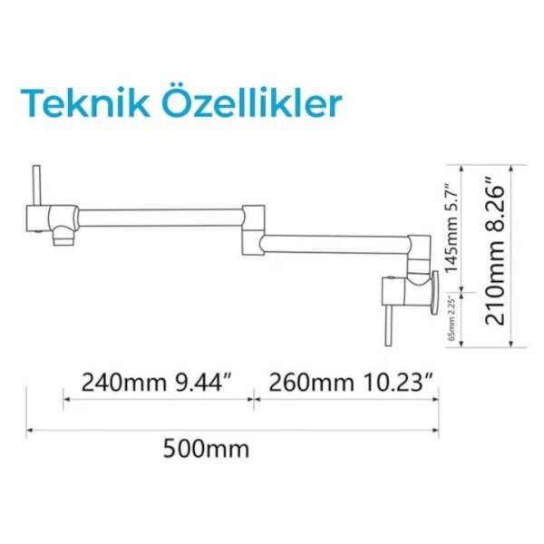Crauf Akrobat 4010 Füme/Antrasit Renk Eviye Bataryası (230.4422.4010.24) - 2